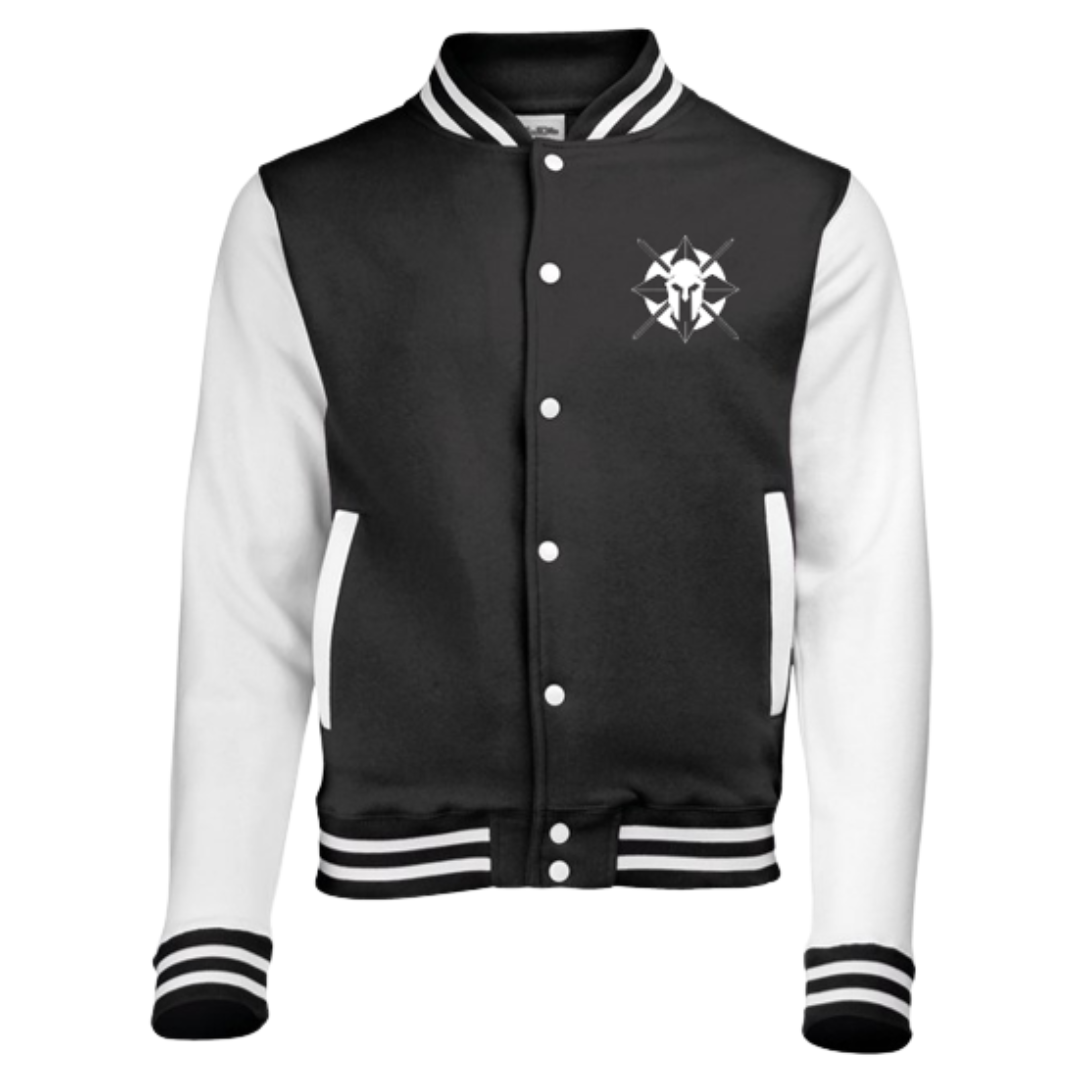 Yin Yang Jet Black & White Varsity Jacket